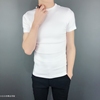 夏季韩版修身个性纯色，百搭潮男圆领半袖青少年，短袖t恤打底衫