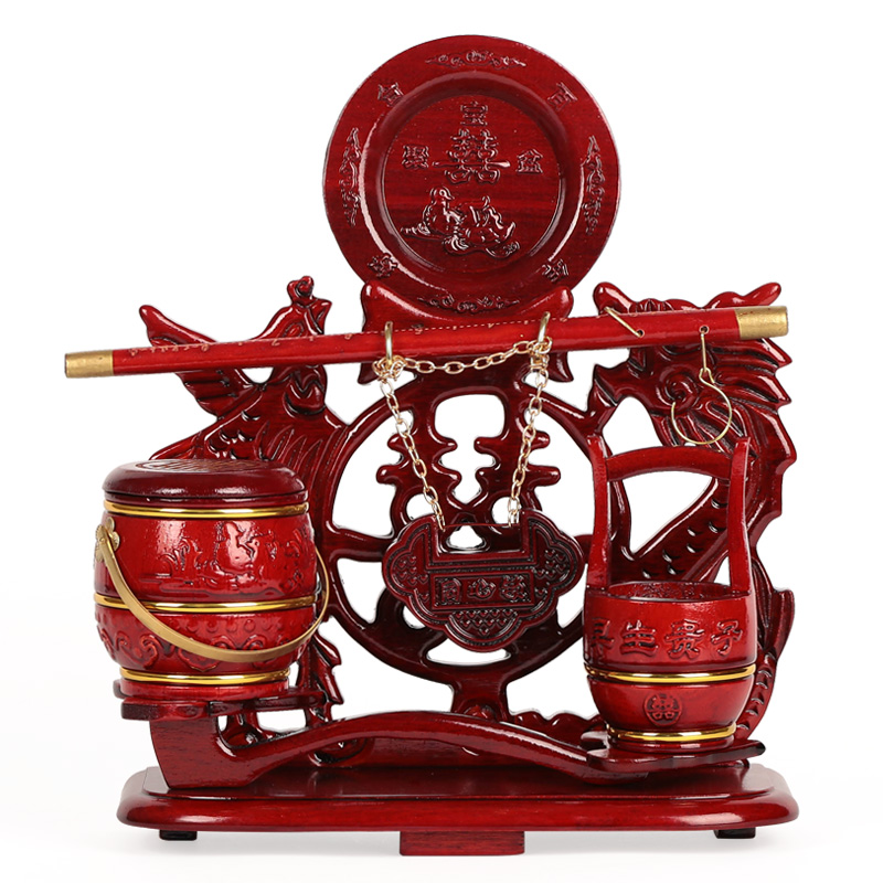 TZ Outsize Wedding Gift Mahogany descendants barrel Three-piece Suite solid wood Offspring reliefin the Festive supplies/Gift , Wedding Themes/Props , Descendants barrel category - from Buy2taobao.com to provide professional Taobao agent buy service
