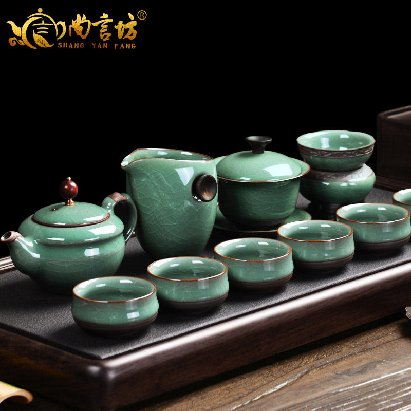 Shang Yan Fang Kungfu Online tea set suit a complete set Japanese tea set Binglie Glaze Ruyao Ge tea set householdin the Tableware , Tea set , Kung Fu Tea category - from Buy2taobao.com to provide professional Taobao agent buy service