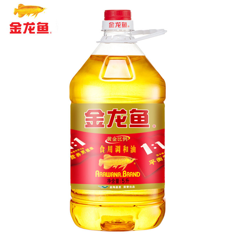 【天猫超市】金龙鱼 黄金比例食用调和油5L/瓶 食用油 人气爆款
