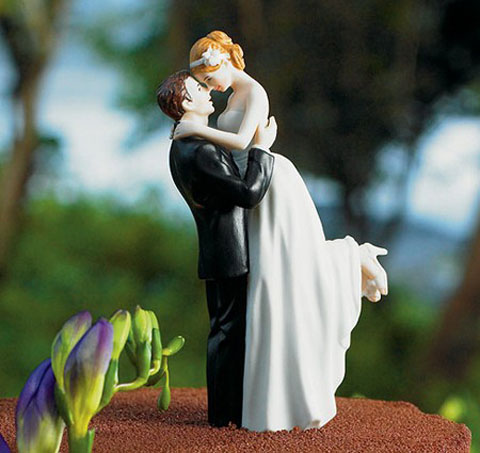 创意欧式结婚蛋糕装饰 婚礼蛋糕公仔 新郎新娘蛋糕小人-抱抱