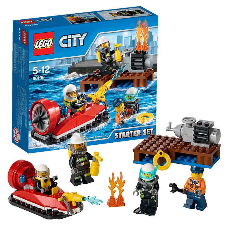 乐高城市系列60106消防入门套装LEGO CITY 积木玩具益智拼插男孩