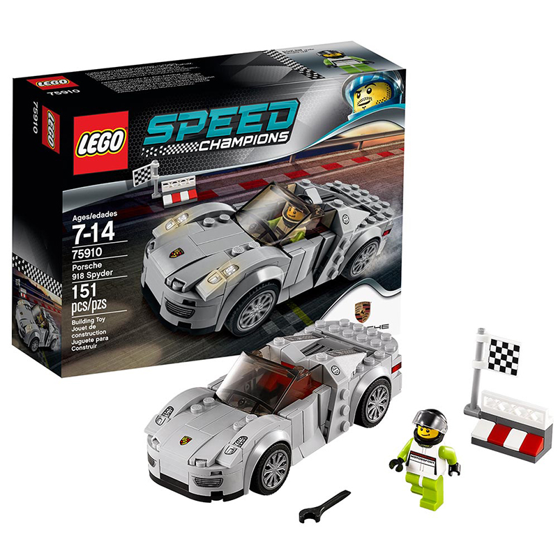 乐高超级赛车75910保时捷918Spyder LEGO 积木玩具拼搭益智趣味