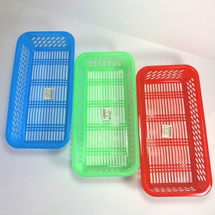 长方形方筛塑料医用药品篮子，筷子箩厨房桌面收纳篮，整理筐30*15cm