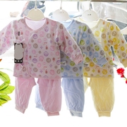双胞宝贝新生儿和尚服套装婴幼儿，秋冬季纯棉，保暖绑带开档套装
