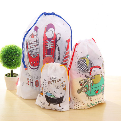 创意时尚无纺布旅行收纳袋(三件套)整理袋包小清新花色促销