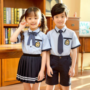 幼儿园园服套装男女童装夏季英伦，学院风短袖韩版中小学生校服班服
