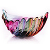 弗莱文茨树叶型欧式玻璃，水果盘时尚创意炫彩，琉璃干果盘果盆装饰盘