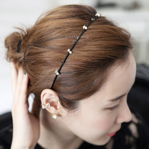Korean Edition Fine cloth Card issuance Slim comfortable Collet Flicker Pearl Diamond hoop Head hoop Hairdressing Headdressin the Accessories/Fashion Jewelry, Hair Accessories category - from Buy2taobao.com to provide professional Taobao agent buy service