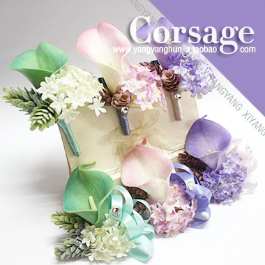HUAHAI 手腕花胸花 PU马蹄莲 伴娘手花结婚舞蹈仿真花 特惠|msdalam kategori bekalan perayaan/hadiah, set perkahwinan/props, pergelangan tangan bunga - dari Buy2taobao.com untuk memberikan perkhidmatan ejen Taobao profesional membeli
