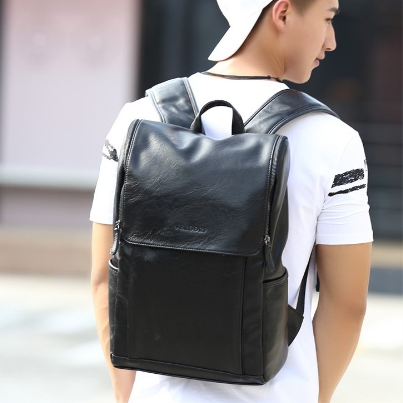 男士双肩包韩版背包休闲男包电脑包旅行包大中学生书包男时尚潮流