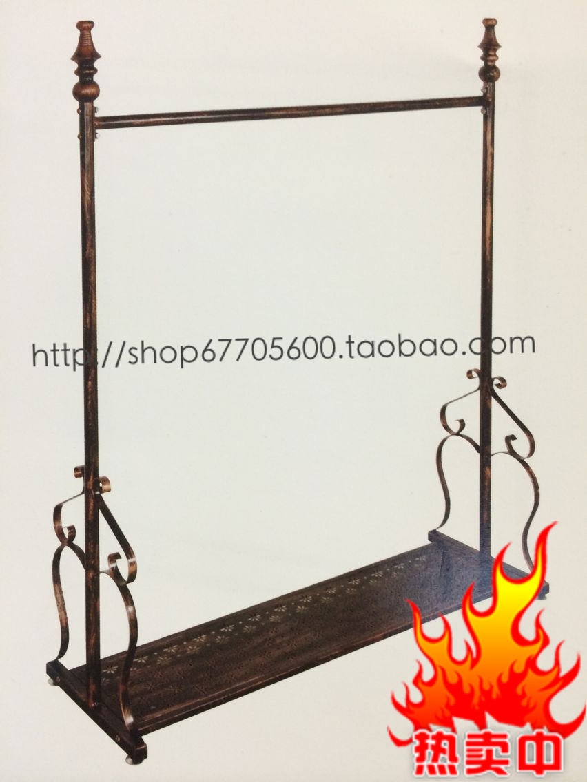 新款时尚仿古色扁铁单杠 服装道具模特货架衣架服装展示架挂衣架|ruв категории получать отделка, прачечная/солнце/уход, вешалка - от Buy2taobao.com для оказания профессиональной услуги покупки агента Taobao