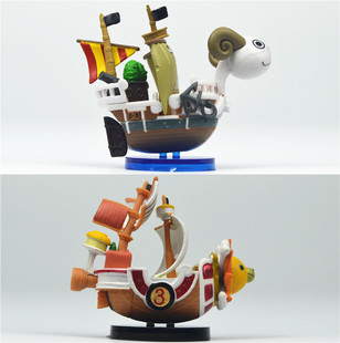海贼王黄金梅丽号万里阳光，号海贼船小号，模型摆件动漫玩偶蛋糕装饰
