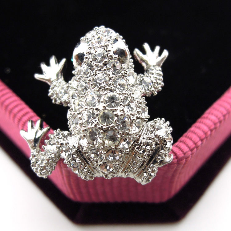 J&H Alloy brooch-Simulation animal series -- Austria Rhinestone Frog alloy Broochin the Accessories/Fashion Jewelry, Brooch category - from Buy2taobao.com to provide professional Taobao agent buy service