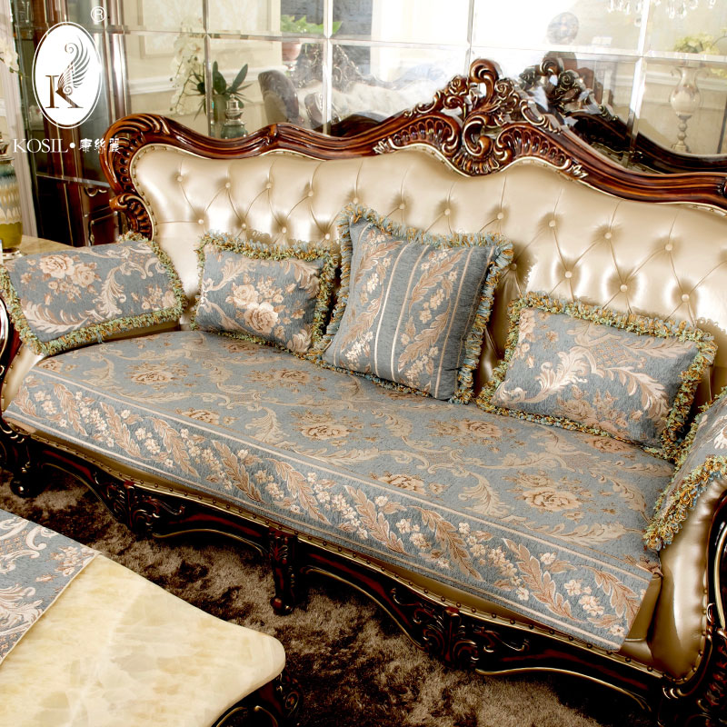 正品打折欧式沙发垫高档奢华布艺 冬季加厚防