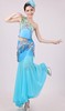 ！烟波绿舞蹈表演服孔雀服装民族服饰傣族舞蹈演出女--天蓝色