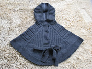 外贸童装韩国品牌女童羊毛披肩斗篷中大童毛衣外套原单5-15岁