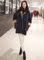 上下架计划:香港代购秋冬SNIDEL新款女装韩版牛仔羊羔毛中长款加厚棉大衣外套