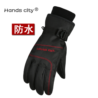 冬季防水加厚保暖手套男女加绒骑行摩托车电动车防风滑雪机车手套