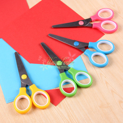 柏伦斯 儿童圆头手工剪刀 安全剪刀幼儿园小学