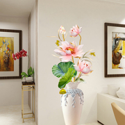 中国风花瓶3d立体墙贴画客厅背景墙壁纸墙纸自粘卧室装饰墙面贴纸