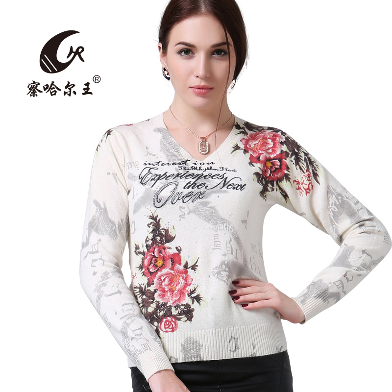 17 Autumn and winter new pattern quality goods Best Sellers Cashmere sweater V. sweater Korean Edition fashion Self cultivation Sweater sweater printingin the Women's clothing/Boutique , Sweaters category - from Buy2taobao.com to provide professional Taobao agent buy service