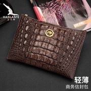 汉兰特奢侈品牌鳄鱼皮信，封包男真皮，皮包高档男士手包包包手拿钱包