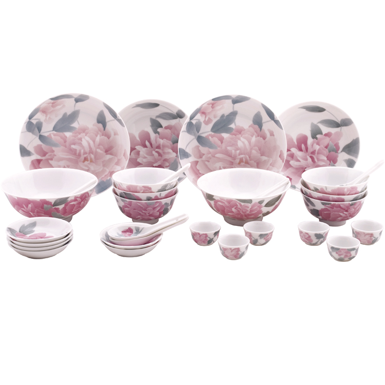 Red Mansion Kiln Ceramics Mao porcelain Cutlery Set National beauty and heavenly fragrance -- Peony 30 Chinese style Underglaze Porcelain suit tablewarein the Tableware , Tableware , Porcelain tableware suit category - from Buy2taobao.com to provide professional Taobao agent buy service