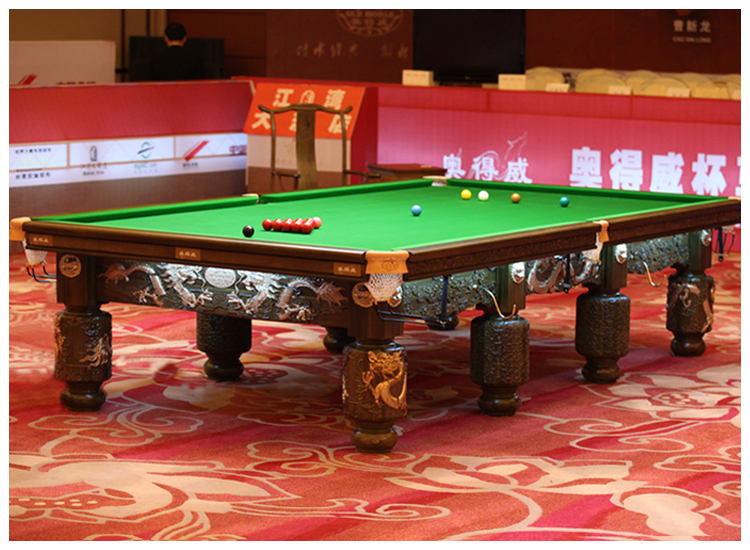 奥得威品牌台球桌-B004中式黑八实木钢库高级