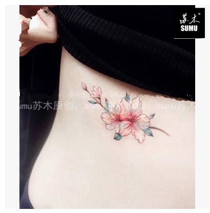 原创梅花防水纹身贴 杜鹃花持久逼真纹身贴 男女款脚踝腰部纹身贴|msdalam kategori Alat solek/minyak wangi/kecantikan, lukisan badan - dari Buy2taobao.com untuk memberikan perkhidmatan ejen Taobao profesional membeli