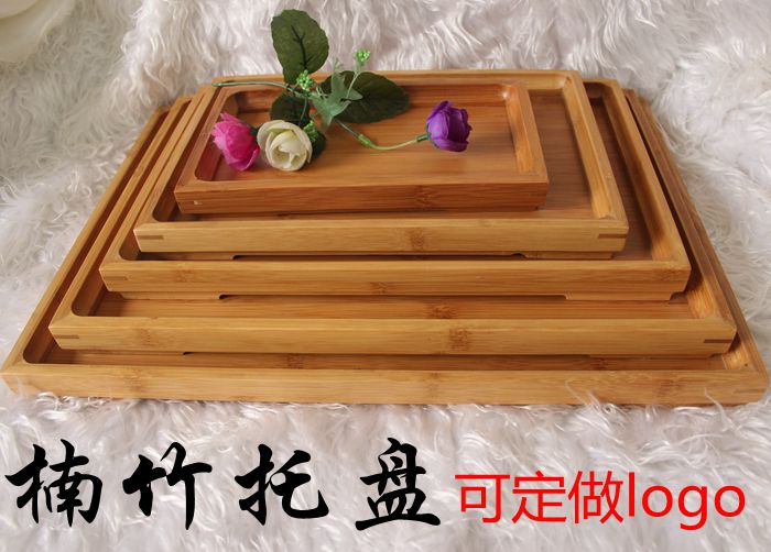 Bamboo tea tray Bamboo plate rectangle Bamboo Bamboo tray Tea ceremony parts Fruit plate Dish can be set logoin the Tableware , Tea set , Tea tray category - from Buy2taobao.com to provide professional Taobao agent buy service