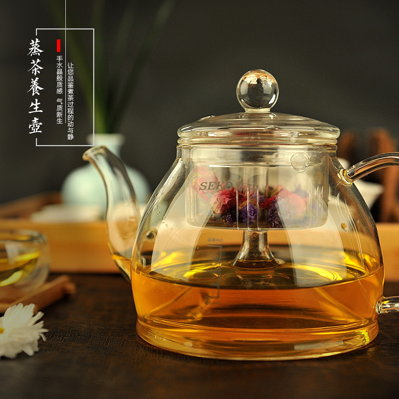 新功734蒸汽醒茶泡茶养生玻璃壶煮茶器喷淋式煮黑茶壶花茶壶家用在类目 餐饮具, 茶具, 茶壶中 - 来自Buy2taobao.com提供专业的淘宝代购服务