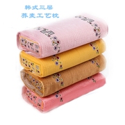 韩版韩式三层全棉面料工艺枕荞麦皮枕芯全丝绸荞麦保健枕头护颈枕