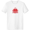 中国红色灯笼传统纹样男女白色短袖T恤创意纪念衫个性T恤衫礼物
