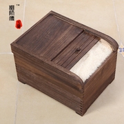 桐师傅炭化桐木保鲜米桶10kg日式实木储米箱防虫储米缸厨房米柜