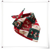 原单外贸儿童全棉三角巾圣诞节图案节日礼物新年方巾头巾/造型巾