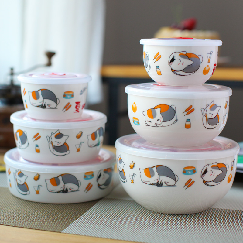 Bone Fresh Bowl Three piece fresh keeping box suit ceramics With cover Microwave lunch box seal up A bowl of instant noodles Bento Boxin the Tableware , Fresh container/Fresh Containers , Crisper category - from Buy2taobao.com to provide professional Taobao agent buy service
