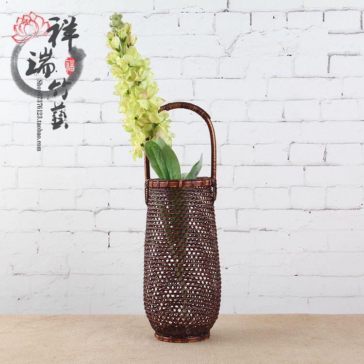祥瑞竹艺花器 竹编 禅 竹 花入 插花 花篮 复古 会所 出口 日本|msdalam kategori Aksesori rumah, pasu/bunga/bunga tiruan/perhiasan imitasi, bunga/pasu, bakul bunga - dari Buy2taobao.com untuk memberikan perkhidmatan ejen Taobao profesional membeli