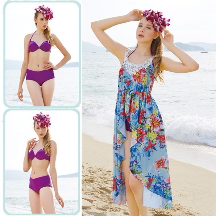 quality goods Daisy brand high-grade Swimsuit Gather sexy Flat angle on vacation Sandy beach longuette Three-piece Suitein the Sports/Yoga/Fitness/Fans supplies , Swim , Bikini category - from Buy2taobao.com to provide professional Taobao agent buy service