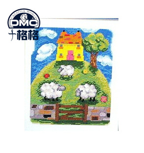 精准印花 正品专卖DMC十字绣套件了绿色草原 挂画 卡通 梦幻牧场2