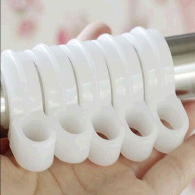 22/38MM不锈钢管防风钩阳台晾衣架配件 塑料挂衣勾卡扣促销装包邮