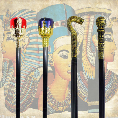 万圣节cos权杖手杖道具埃及法老蛇头权杖表演国王权杖魔法师手杖