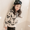 韩国童装女童2014秋冬装 可爱米奇老鼠加绒儿童拉链外套开衫