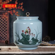 景德镇陶瓷米桶米缸，储米箱5kg10kg带盖密封储物罐家用茶叶罐