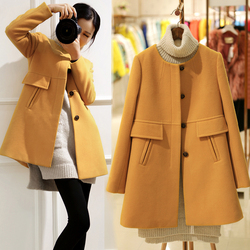 2016新款韩版女装秋冬装呢子外套冬季中长款修身显瘦斗篷毛呢大衣