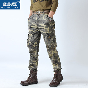彩工装裤男长裤直筒休闲工装裤子户外运动裤小
