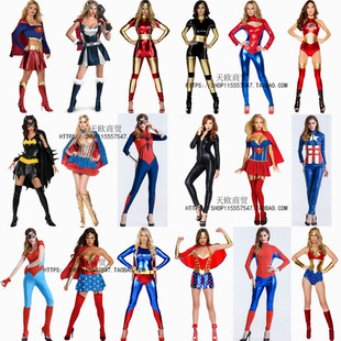 cosplay复仇者联盟衣服美国队长成人女超人蝙蝠侠蜘蛛侠雷神服装