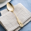 日本进口Elfin不锈钢镀金玫瑰创意汤勺子调羹 汤匙 餐具 17cm