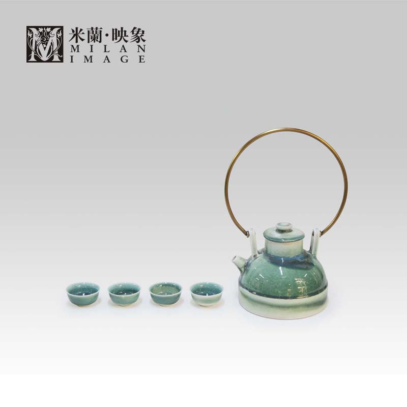 米兰映象新中式陶瓷茶具茶壶套装现代家居饰品软装样板房摆设摆件在类目 家居饰品, 摆件中 - 来自Buy2taobao.com提供专业的淘宝代购服务