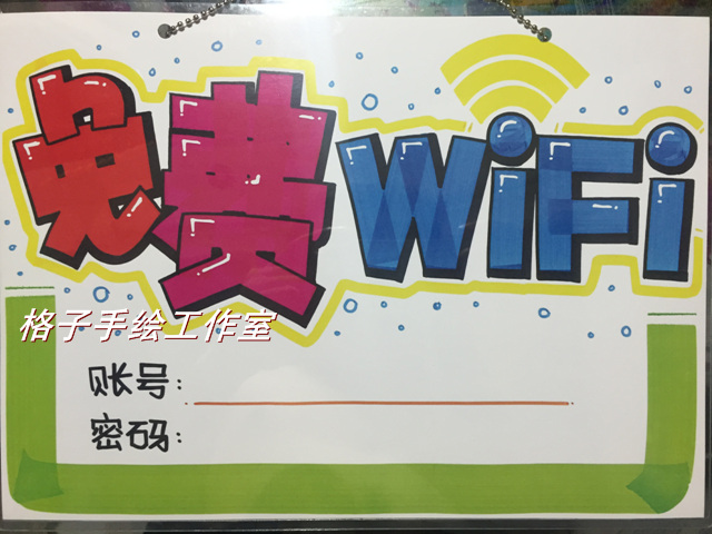 WIFI Hand drawn POP Listing Welcome Prompt indicator House number Glass originality DIY Cute billboardin the Home accessories , Decorative listing category - from Buy2taobao.com to provide professional Taobao agent buy service
